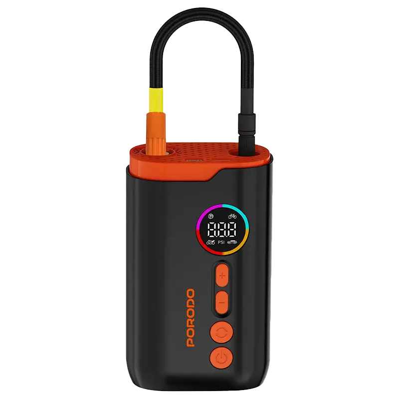 Porodo Lifestyle 55W Portable Tire Inflator 150 PSI with 4 Modes and Digital Display a Mascom International.webp